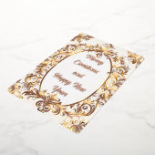 メリークリスマスとハッピーニューイヤー！ 箔シーズンカード (回転した状態)