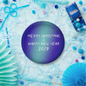 メリークリスマスとハッピーニュー ペーパープレート (パーティー)