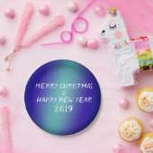 メリークリスマスとハッピーニュー ペーパープレート (パーティー)
