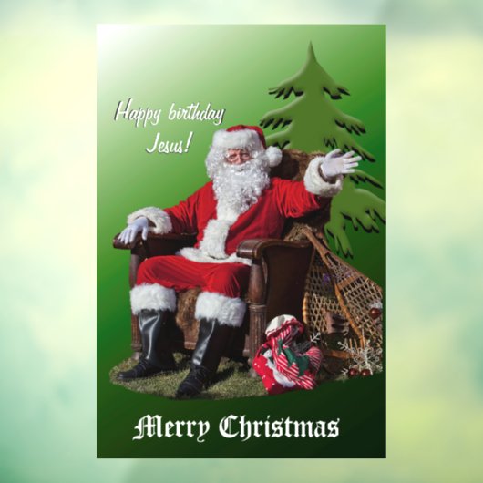 メリークリスマスとハッピーバースデーイエス ウィンドウサイン (シート3)