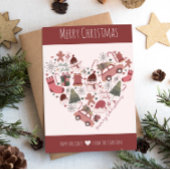 メリークリスマスとハッピーホリデーズファミリー名 シーズンカード