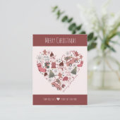 メリークリスマスとハッピーホリデーズファミリー名 シーズンカード (スタンド正面)