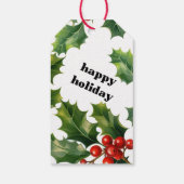 メリークリスマスとハッピーホリデーミスタントー ギフトタグ (裏面)