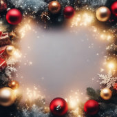 メリークリスマスとハッピーホリデー オーナメントカード