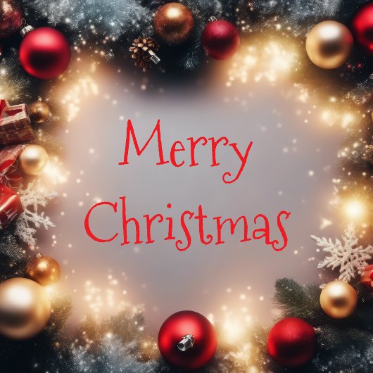 メリークリスマスとハッピーホリデー オーナメントカード