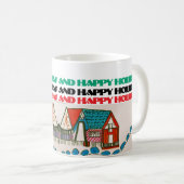 メリークリスマスとハッピーホリデー！コーヒーマグ コーヒーマグカップ (正面右)