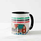 メリークリスマスとハッピーホリデー！コーヒーマグ マグカップ (正面右)