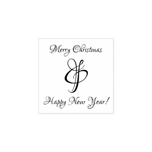 メリークリスマスとハッピー新年のゴム印 ラバースタンプ (インプリント)