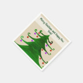 メリークリスマスとハッピー新年ナプキン スタンダードカクテルナプキン (角)