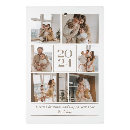 メリークリスマスとハッピー新年ミニクリップボード ミニクリップボード (裏面)