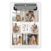 メリークリスマスとハッピー新年ミニクリップボード ミニクリップボード (正面)