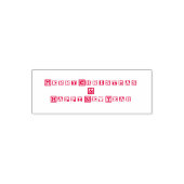 メリークリスマスとハッピー新年レッド文字ブロック セルフインキングスタンプ (デザイン)