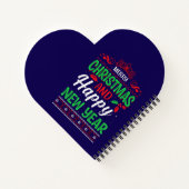 メリークリスマスとハッピー新年–61064フード付きスウェットシャツ ノートブック (裏面)