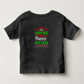 メリークリスマスとハッピー新年–61064 トドラーTシャツ (裏面)