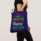 メリークリスマスとハッピー新年–61064 トートバッグ (クローズアップ)