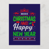 メリークリスマスとハッピー新年–61064 ポストカード (正面)