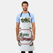 メリークリスマスとホリー エプロン (着用した状態)