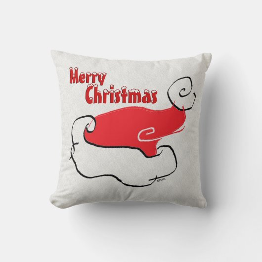メリークリスマスとホーホー クッション (正面)