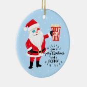 メリークリスマスとポップコーン セラミックオーナメント (右)