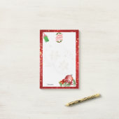 メリークリスマスとヤドリギとの新年おめでとう ポストイット (デスク上)