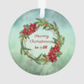 メリークリスマスとリースのグリーンオーナメント オーナメント (裏面)