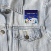 メリークリスマスとレインボーサンタ 缶バッジ (インサイチュ)