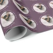 メリークリスマスとワンサークル写真Byzantium ラッピングペーパー (ロールコーナー)