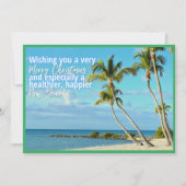 メリークリスマスと健康で幸せな新年 シーズンカード (正面)