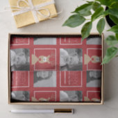 メリークリスマスと写真のマンガのトナカイ 薄葉紙 (ギフト)