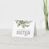 メリークリスマスと妹かわいい森のクリスマス カード (正面)