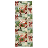 メリークリスマスと季節のごあいさつヴィンテージ ワインギフトバッグ (裏面)