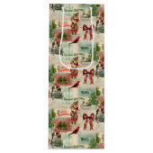 メリークリスマスと季節のごあいさつヴィンテージ ワインギフトバッグ (正面)