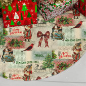 メリークリスマスと季節のごあいさつ ブラッシュドポリエステルツリースカート