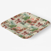 メリークリスマスと季節のごあいさつ ペーパープレート (傾斜あり)