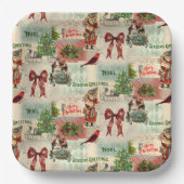 メリークリスマスと季節のごあいさつ ペーパープレート (正面)