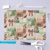 メリークリスマスと季節のごあいさつ 薄葉紙 (クラフト)