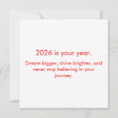 メリークリスマスと家族の名前 カード (裏面)