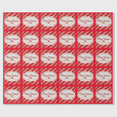 メリークリスマスと幸せな新年キャンディーケーン ラッピングペーパー (フラット)