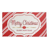 メリークリスマスと幸せな新年キャンディーケーン 枕カバー (裏面-左)