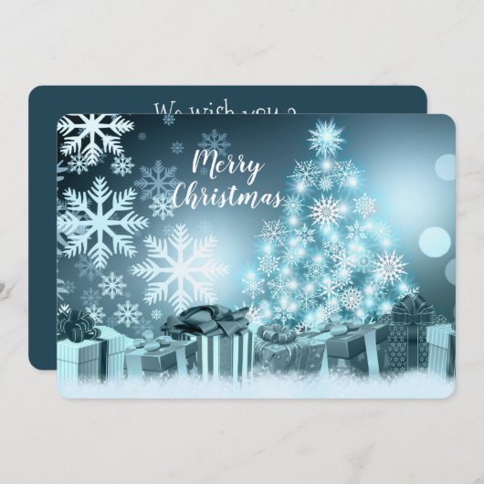 メリークリスマスと引用文 シーズンカード (正面/裏面)