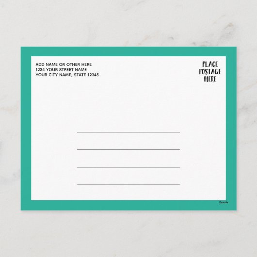 メリークリスマスと新しい自宅住所の引越 シーズンポストカード (裏面)