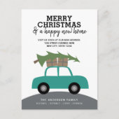 メリークリスマスと新しい自宅住所の引越 シーズンポストカード (正面)