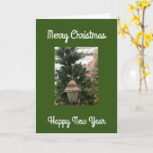 **メリークリスマスと新年おめでとう** カード (黄色い花)