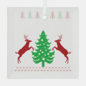 メリークリスマスと新年おめでとう! ガラスオーナメント (裏面)