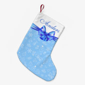 メリークリスマスと新年おめでとう!クリスマス スモールクリスマスストッキング (正面 (吊り時))