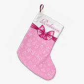 メリークリスマスと新年おめでとう!クリスマス スモールクリスマスストッキング (正面 (吊り時))