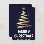 メリークリスマスと新年おめでとう! サンキューカード (正面/裏面)