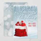 メリークリスマスと新年おめでとう シーズンカード (正面/裏面)