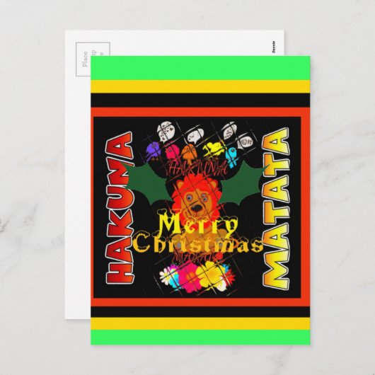 メリークリスマスと新年おめでとう シーズンポストカード (正面/裏面)