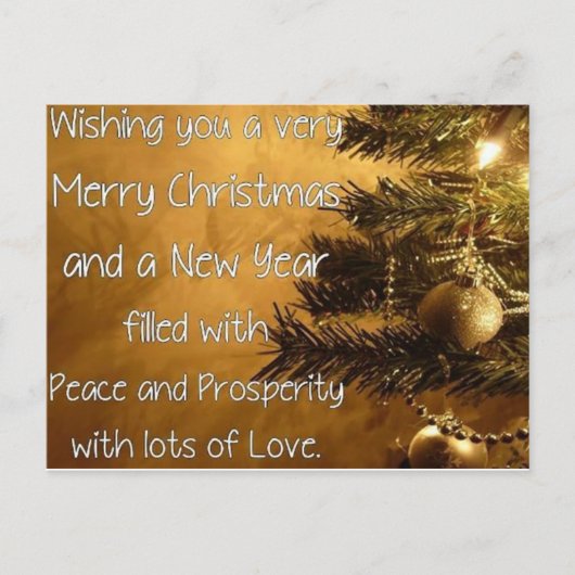 メリークリスマスと新年おめでとう シーズンポストカード (正面)